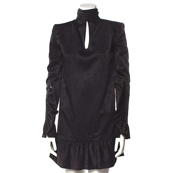 Saint Laurent NWT Long Sleeve Short Black Dress | Size: XS US2, FR34 - Picture 3 of 4